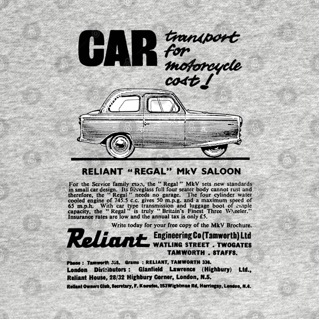 RELIANT REGAL MK V - advert by Throwback Motors